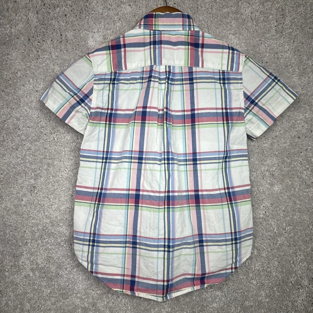 Ralph Lauren Shirt Boys Size 5 Multicolor Plaid Short Sleeve‎ Button Down